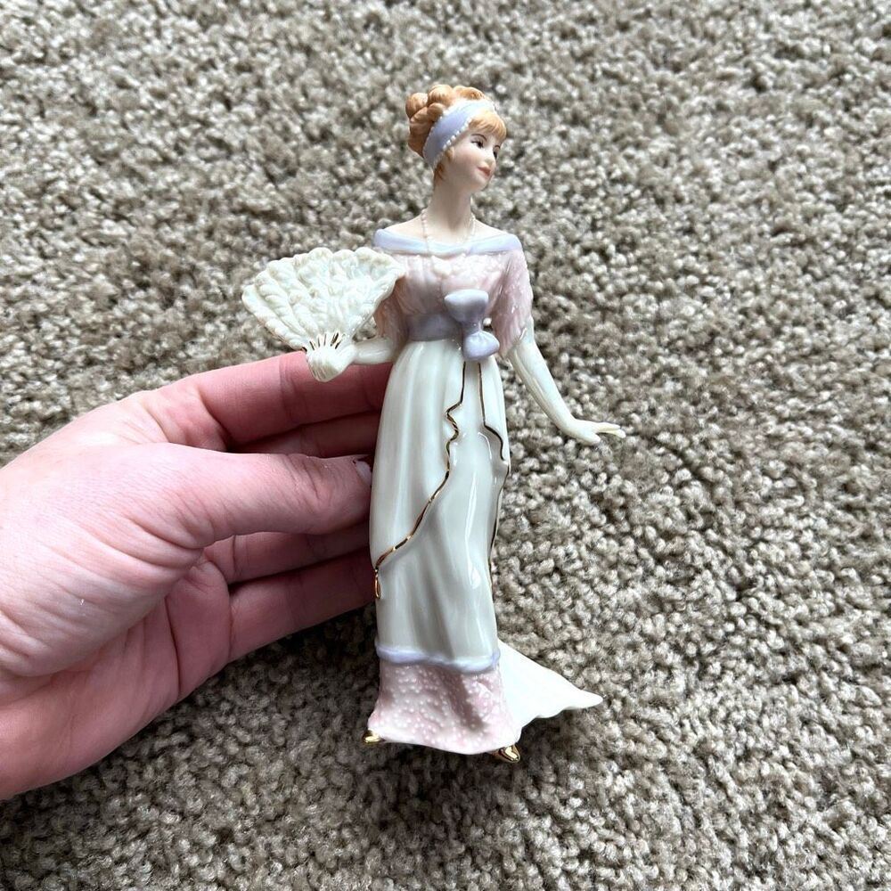 VTG Lenox “Glamorous Entrance” Porcelain Lady Figurine Regency Style - Picture 2 of 10